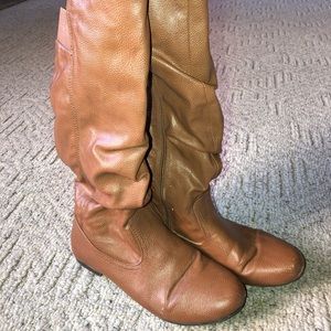 brown tall boots
